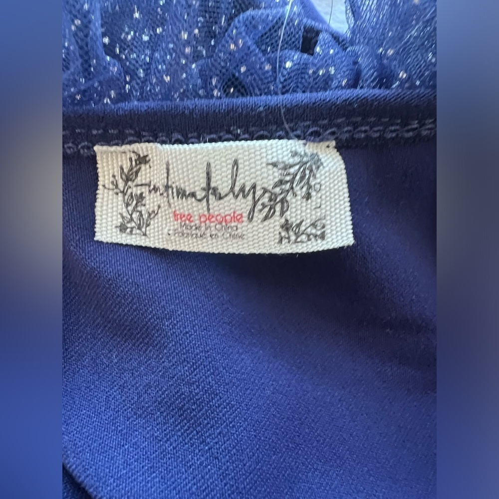 Free People Haute Streak Bodysuit in Blue size Large - Picture 7 of 9